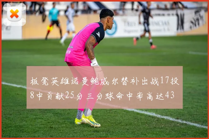 板凳英雄诺曼鲍威尔替补出战17投8中贡献25分三分球命中率高达43